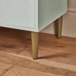 Gloria 2 Door Small Sideboard - Sage & Brass Legs - Image 3