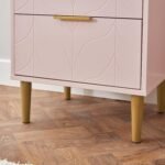 Gloria Tallboy - Blush Pink & Brass Effect - Image 2