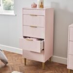 Gloria Tallboy - Blush Pink & Brass Effect - Image 3