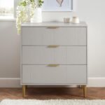 Gloria Wardrobe & Drawers Set - 3 Drawer Chest of Drawers - Grey - Image 9