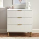 Gloria Wardrobe & Drawers Set - 3 Drawer Chest of Drawers - White - Image 9