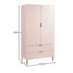 Gloria Double Wardrobe - Blush Pink - Image 6