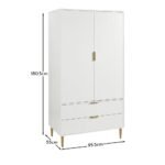Gloria Double Wardrobe - White - Image 8