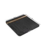 Grazeley 36x36cm  Marble Serving Board - Black - Image 5