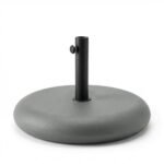 Round 2.7m Cappuccino LED Parasol with 25kg Parasol Base - Grey Concrete - Image 2