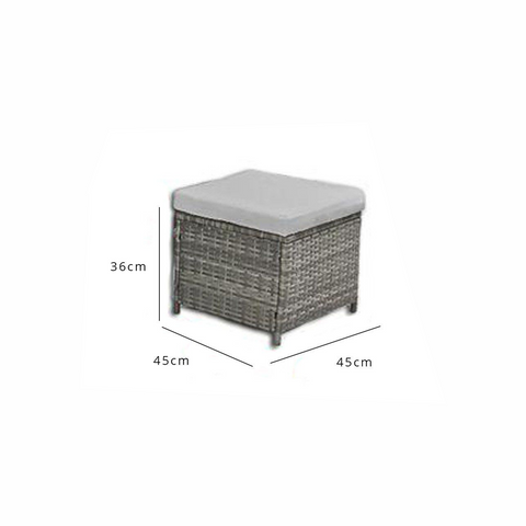 Outlet - 8 Seater Grey Rattan Cube Outdoor Dining Set - Polywood Top 2 8 Seater Rattan Cube Outdoor Dining Set - Grey Weave Polywood Top