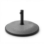 Round 2.7m Grey LED Parasol with 25kg Parasol Base with a Border - Grey Concrete - Image 2