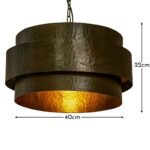 Outlet - Hale 40cm Metal Pendant Light, Black Bronze - Image 3