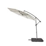 Hali 4 Seater Wooden Outdoor Dining Set with Hali Black Chairs & Cream Lean Over Parasol - 175cm - Image 14