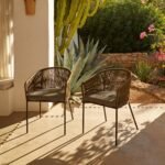 Hali 4 Seater Wooden Outdoor Dining Set with Hali Green Chairs & Grey LED Premium Parasol - 175cm - Image 4