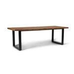 Hali 6 Seater Wooden Outdoor Dining Set with Hali Black Chairs - 235cm - Image 13