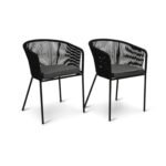 Hali 6 Seater Wooden Outdoor Dining Set with Hali Black Chairs & Cream LED Premium Cantilever Parasol  - 235cm - Image 14