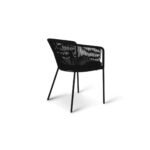 Hali 6 Seater Wooden Outdoor Dining Set with Hali Black Chairs & Cream LED Premium Cantilever Parasol  - 235cm - Image 16