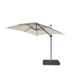 Hali 4 Seater Wooden Outdoor Dining Set with Hali Black Chairs & Cream LED Premium Cantilever Parasol - 175cm - Image 20