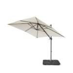 Hali 4 Seater Wooden Outdoor Dining Set with Hali Black Chairs & Cream LED Premium Cantilever Parasol - 175cm - Image 21