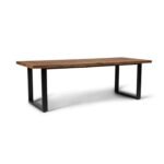 Hali 6 Seater Wooden Outdoor Dining Set with Hali Natural Chairs & Grey Lean Over Parasol- 175cm - Image 13