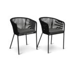 Hali 4 Seater Wooden Outdoor Dining Set with Hali Black Chairs & Cream Lean Over Parasol - 175cm - Image 13