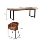 Hali 6 Seater Wooden Outdoor Dining Set with Hali Pink Chairs & Cream LED Premium Cantilever Parasol - 235cm - Image 14