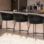 Hali Black Rope Garden Bar Stool with Cushion - Image 2