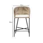 Hali Natural Rope Garden Bar Stool with Cushion - Image 6