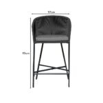 Hali Black Rope Garden Bar Stool with Cushion - Image 6