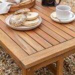 Harrelson Wooden Garden Sofa Set with Cream Lean Over Parasol - Natural - Image 11