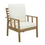 Harrelson Wooden Garden Sofa Set with Cream Lean Over Parasol - Natural - Image 15