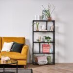 Harris Glass and Black Metal Tall Bookcase - Image 3