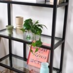 Harris Glass and Black Metal Tall Bookcase - Image 4