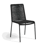 Ezra 6 Seater Oval Wooden Garden Dining Set with Ryder Black Chairs - Image 11