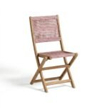 Willow 6 Seater White Acacia Oval Garden Dining Set with Cove Pink Rope Chairs - Image 9