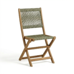 Ashby 4 Seater White Acacia Garden Dining Set with Cove Green Rope Chairs - 130cm - Image 10