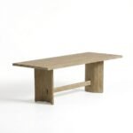 Imani 6 Seater Wooden Garden Dining Table - Light Brush Acacia - Image 9
