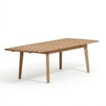 Saffron 6 Seater Extending Wooden Garden Dining Set with Shiro Beige Rope Chairs - Image 11