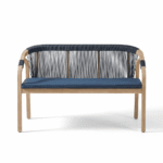 Shiro Wooden Garden Bench - Navy - Image 9