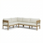 Imani 8 Seater Wooden Garden Corner Sofa Set with Coffee Table & 2 Imani Dining Chairs - Image 9