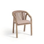 Shiro 6 Seater Wooden Garden Dining Set with 2 Shiro Benches & 2 Shiro Chairs - Pink Rope - Image 14