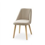 Freya Sand Dining Chairs - Set of 2 - Pale Oak Legs - Image 4