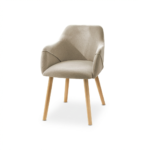 Freya Sand Armchairs - Set of 2 - Pale Oak Legs - Image 6