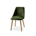 Freya Fern Green Dining Chairs - Set of 2 - Pale Oak Legs - Image 3