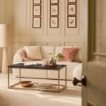 Nara Black Marble Coffee Table - Gold Frame - Image 3