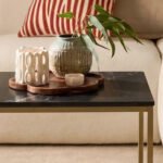 Nara Black Marble Coffee Table - Gold Frame - Image 4