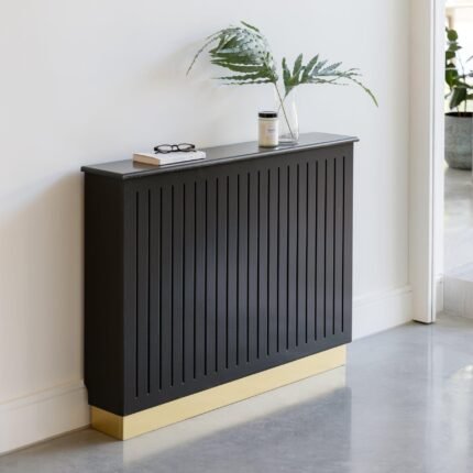 Iliana Medium Radiator Cover in Charcoal Grey