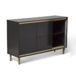 Iliana 2 Door Small Sideboard - Charcoal Grey - Image 6
