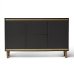 Iliana 2 Door Small Sideboard - Charcoal Grey - Image 7