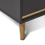 Iliana 2 Door Small Sideboard - Charcoal Grey - Image 8