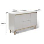 Outlet - Iliana Sideboard - 2 Door 2 Drawer - Snow White - Image 3