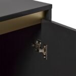 Outlet - Iliana 2 Door Small Sideboard - Charcoal Grey & Gold Legs - Image 6