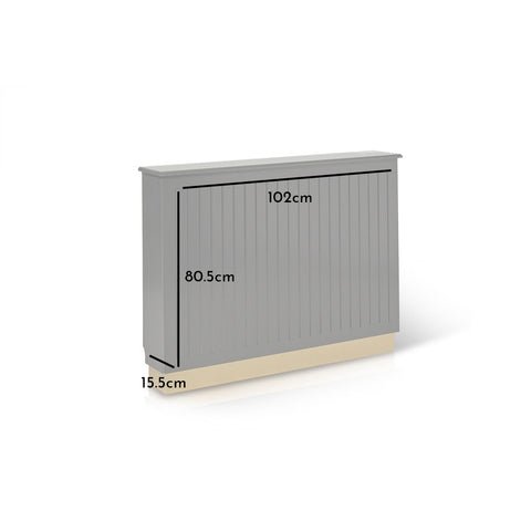 Outlet - Iliana Medium Radiator Cover In Charcoal Grey 2 Iliana Medium Charcoal Grey Radiator Cover - Laura James