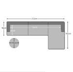 Outlet - Nathalia Right Chaise Corner Sofa - Chalk White Boucle - Image 15